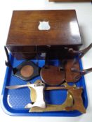 A 19th century mahogany mother of pearl inlaid jewellery box,