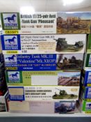 Bronco Models modelling kits - Group of six 1:35 scale military models (as illustrated)