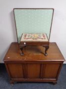 An oak blanket chest,