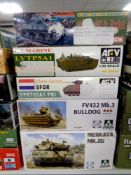 Group of five various 1:35 scale military models (as illustrated),