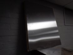 Five x 600 mm stainless steel splash backs