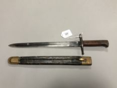 An Italian M1891 Carcano bayonet stamped C.