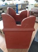 A painted chimney pot,