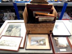 A box of pictures and prints,