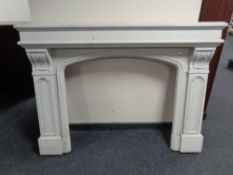 A Victorian style composite fire surround