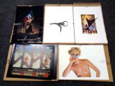 Five 20th century Pirelli calendars.