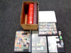 Six albums containing stamps, Belgium,