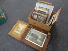 A box of pictures and prints