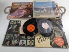A Rexel file containing vinyl LP's, musicals, Frank Sinatra, small quantity of 7
