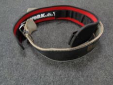 Two weight lifting belts by York and Butts