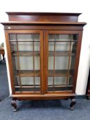 An Edwardian mahogany glazed display cabinet