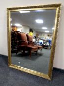 A gilt framed bevelled mirror