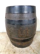 An oak coopered barrel