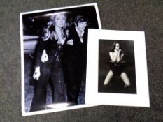 Photo of Model Christine Keeler posing naked astride a chair at the height of public attention