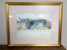 Two Stephen Knight watercolours - Rowlands Gill and Scottish stream, 36 cm x 25 cm.