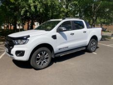 A Ford Ranger Wildtrak Ecoblue 4 x 4 pick-up motorcar, registration MF70 SJU, first registered 01.
