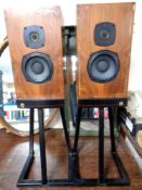 A pair of teak cased Castle speakers CONDITION REPORT: Lack covers
