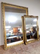 Two gilt framed mirrors