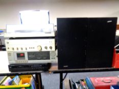 Four hifi seperates by Technics, Hitachi,