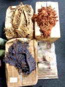 Three boxes of Duresta fabric trim