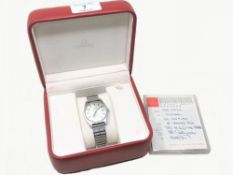 A Gent's Stainless Steel Omega Genève Automatic Centre Seconds Calendar Wristwatch, circa 1969,