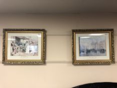 After Alfred A Glendening (1861 - 1907) : Market Day, reproduction in colours, 30 cm x 40 cm,