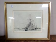 William Lionel Wyllie (1851-1931) : HMS Dreadnought Shortly After Commissioning,