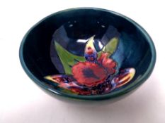 A Moorcroft clematis tea bowl, diameter 11 cm.