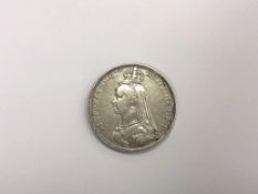 A Victorian silver crown 1889