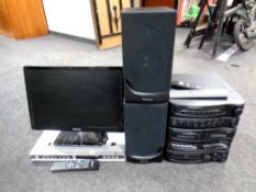 A Murphy hifi system with speakers together with Dual DVD player and Manta 19