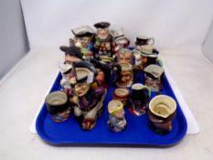 A tray of character jugs,