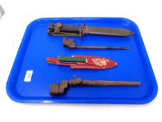 Two socket bayonets,