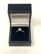 An 18ct white gold 3/4 carat diamond ring