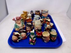 A tray of character jugs,