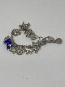 A quantity of silver charms