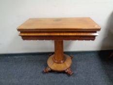 A Victorian mahogany turnover top tea table.