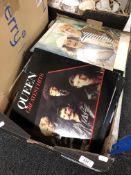 A quantity of vinyl records, Simon and Garfunkel, Greatest hits, Dire Straits etc.