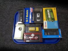 A tray of die cast models including Corgi,