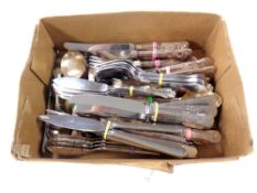 A small quantity of silver plated cutlery.