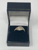 A 14ct gold diamond cluster ring