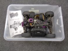 A remote control petrol powered car for restoration.