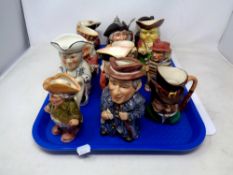 A tray of character jugs,