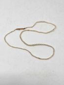 A vintage pearl necklace with gold clasp