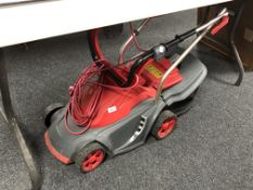 An electric lawn mower.
