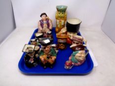 A tray of character jugs,