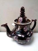 A 19th century barge ware teapot