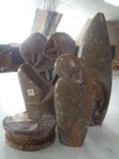 Four soapstone carvings