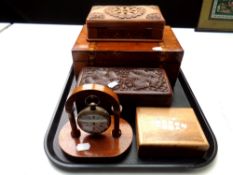 A tray of silver plated key wound open faced pocket watch on stand,