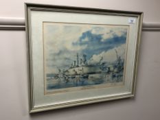 After Walter Holmes : H.M.S. Ark Royal - Launched by H.R.H.