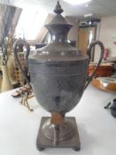 A Victorian silver plated samovar